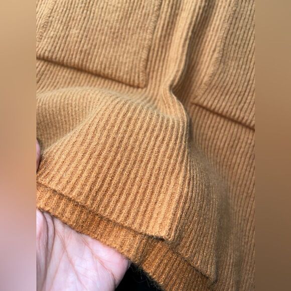 Just Ask Why Mustard Color Vest Sweater Dress With pockets Fall One Size EUC - Picture 3 of 6